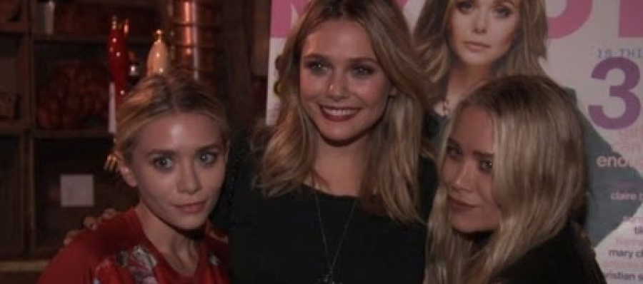 Olsen Brothers Mary-Kate and Ashley Surprise Sister Elizabeth Olsen at Nylon Party